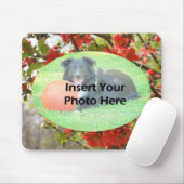 Rode bloesems Floral Foto Lijst Muismat (Met muis)