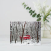 Rode blokjes, kerstkaarten feestdagenkaart (Staand voorkant)