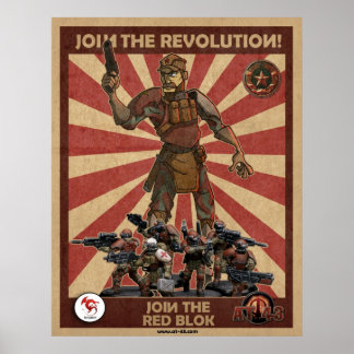 Rode-blokrevolutie Poster