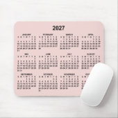 Rode blos en Zwarte 2027 Agenda Muismat (Met muis)