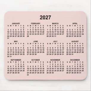 Rode blos en Zwarte 2027 Agenda Muismat
