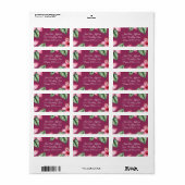 Rode Blos Rode Bloemen Etiket (Full Sheet)