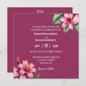 Rode Blos Rode Bloemen Kaart (Voorkant / Achterkant)