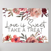 Rode Blos Rode Rozen Liefde Is Zoet Favoriet Poster (Voorkant)