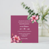 Rode Blos Roze Bloemen Kaart (Staand voorkant)