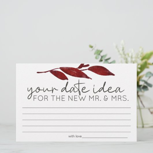 Rode Blosemt Bloemrozen Date Night Idee Shower Gam Briefpapier (Staand voorkant)