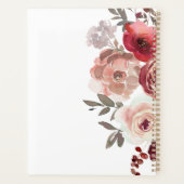 Rode Blush Bloemrozen Bruiloft Planner (Achterkant)