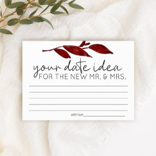 Rode Blush Bloemrozen Date Night Idee Shower Game Briefpapier