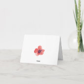 Rode Blush Bloemrozen Elegante Trouw Bedankkaart (Achterkant)