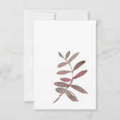 Rode Blush Bloemrozen Huwelijk RSVP Kaart (Achterkant)