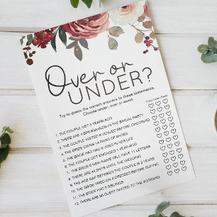 Rode Blush Bloemrozen Spel Over Onder Flyer