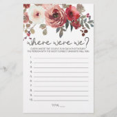 Rode Blush Bloemrozen Spel Waar Waren We Flyer (Voorkant)