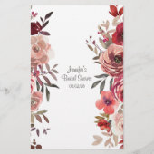 Rode Blush Bloemrozen Spel Waar Waren We Flyer (Achterkant)