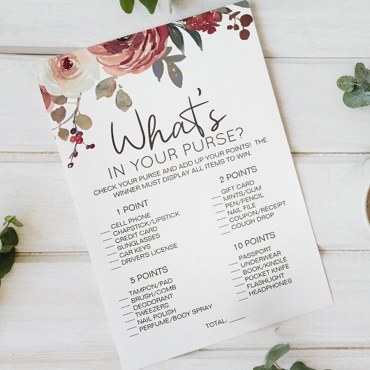 Rode Blush Bloemrozen Spel Wat Zit Er In Je Tas Flyer