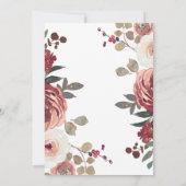 Rode Blush Bloemrozen Trendy Save The Date (Achterkant)