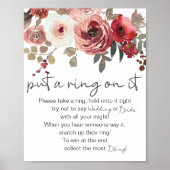Rode Blush Bloemrozen Zet Er Een Ring Omheen Spel Poster (Voorkant)