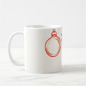 Rode Blush Kerstbal Koffiemok (Links)