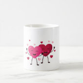 Rode & Blush Roze Harten Romantische Mok (Center)