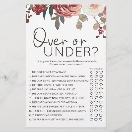 Rode blush Rozen gamen onder Flyer (Voorkant)