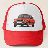 Rode BMW 3-serie (E30) Trucker Pet (Voorkant)