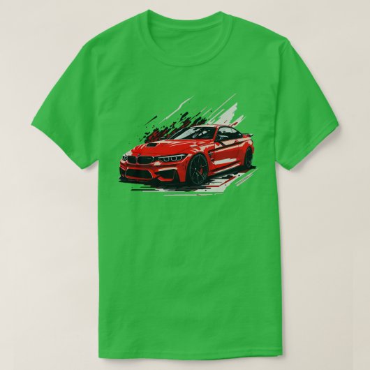 Rode BMW M4 T-shirt (Design voorkant)