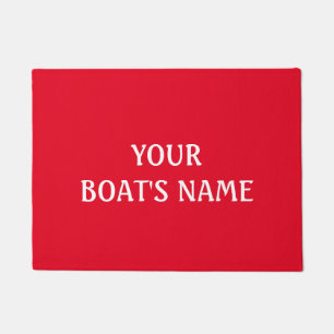 Rode boat naam Dock Mat