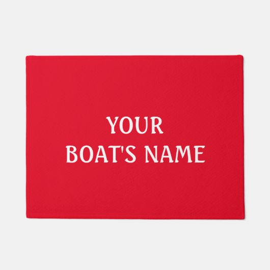 Rode boat naam Dock Mat (Voorkant)