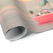 RODE BOAT OP BACH TIJDENS SUNSET CADEAUPAPIER (Rol Hoek)