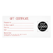 Rode bob met witte tas met wieltjes reclamekaart (Achterkant)