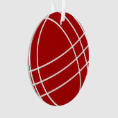 Rode bocce bal kerstboom ornament (voorkant)
