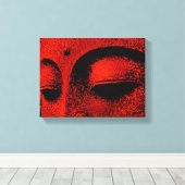 Rode Boeddha Ingepakte Canvas Afdruk (Insitu (Houten vloer))