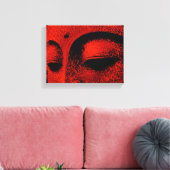 Rode Boeddha Ingepakte Canvas Afdruk (Insitu (Woonkamer))