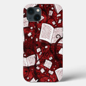 Rode boeken achtergrond Case-Mate iPhone case (Achterkant)