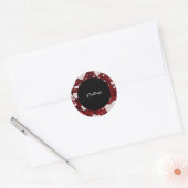 Rode boeken achtergrond ronde sticker (Envelop)
