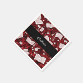 Rode boeken achtergrond servet (Hoek)