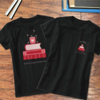 Rode Boeken School Bibliothecaris T-shirt met naam