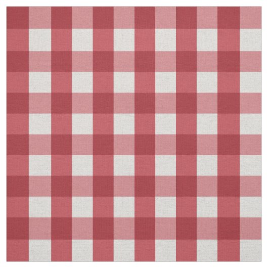 Rode boerderij Gingham Plaid geruit patroon Stof (Swatch)