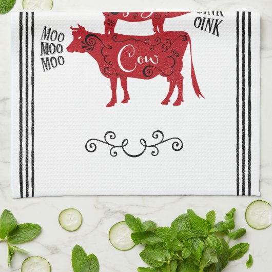 Rode  Boerderij Theedoek (Gevouwen)