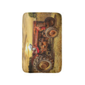 rode Boerderij tractor Badmat (Voorkant Verticaal)