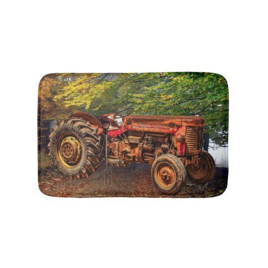 rode Boerderij tractor Badmat (Voorkant)
