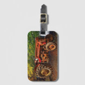 rode Boerderij tractor Bagagelabel (Voorkant (verticaal))