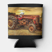  rode Boerderij tractor Blikjeskoeler (Voorkant)