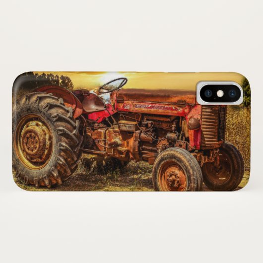  rode Boerderij tractor Case-Mate iPhone Case (Achterkant (horizontaal))