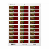 rode Boerderij tractor Etiket (Full Sheet)