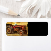  rode Boerderij tractor Etiket (Insitu)