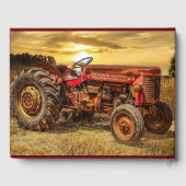  rode Boerderij tractor Gastenboek (Achterkant)