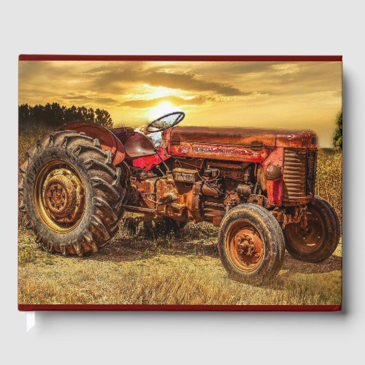  rode Boerderij tractor Gastenboek (Voorkant)