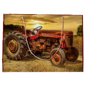 rode Boerderij tractor Groot Cadeauzakje (Achterkant)