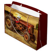 rode Boerderij tractor Groot Cadeauzakje (Achterkant Gekanteld)