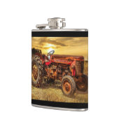  rode Boerderij tractor Heupfles (Links)